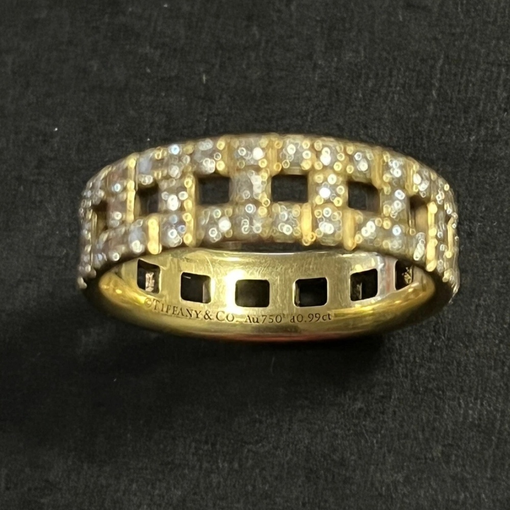Tiffany T True Wide Ring .99 carats pristine size 7.5